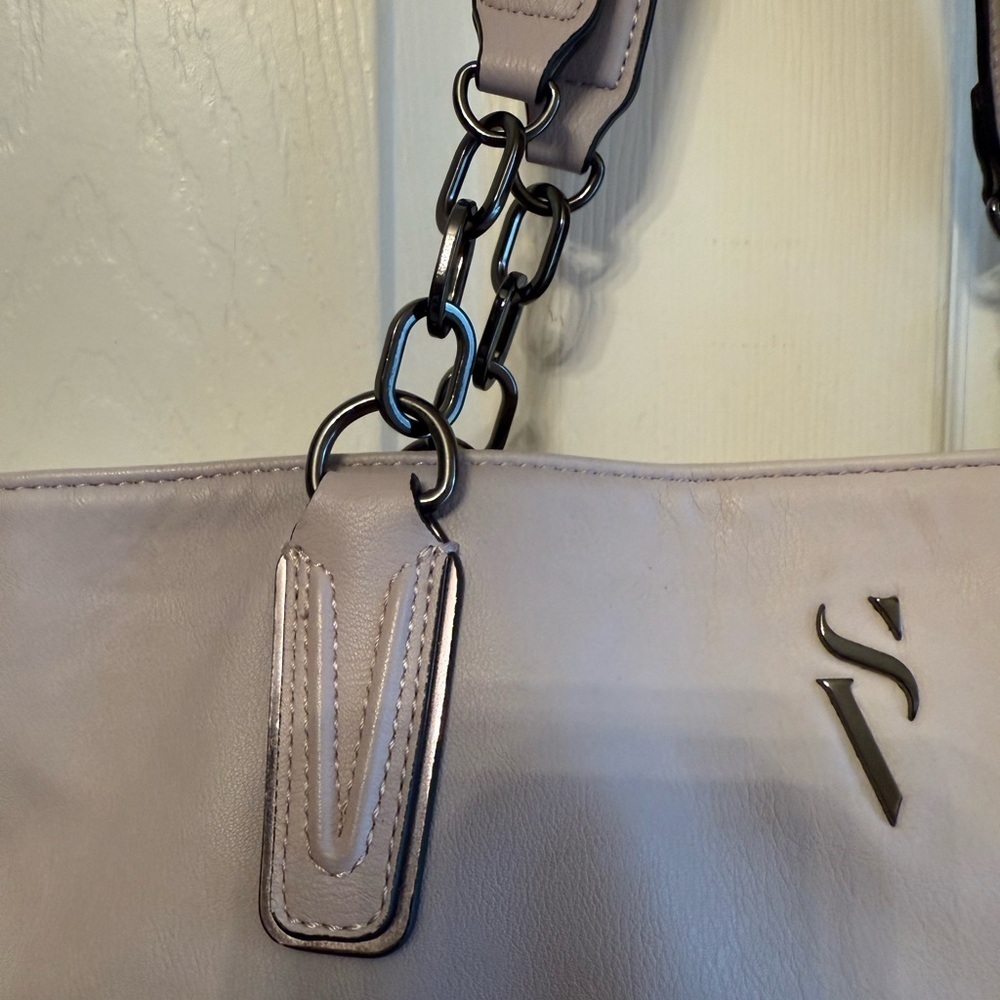 Simply Vera Vera Wang Catherine Tote
GREY Handbag Bag Chain Accent Purse 12
X 16 - Picture 2 of 11